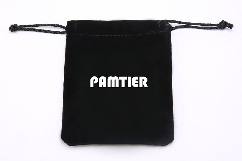 PAMTIER Men's Stainless Steel Solid Tiger Head Pendant Chain Necklace Black - Image 3